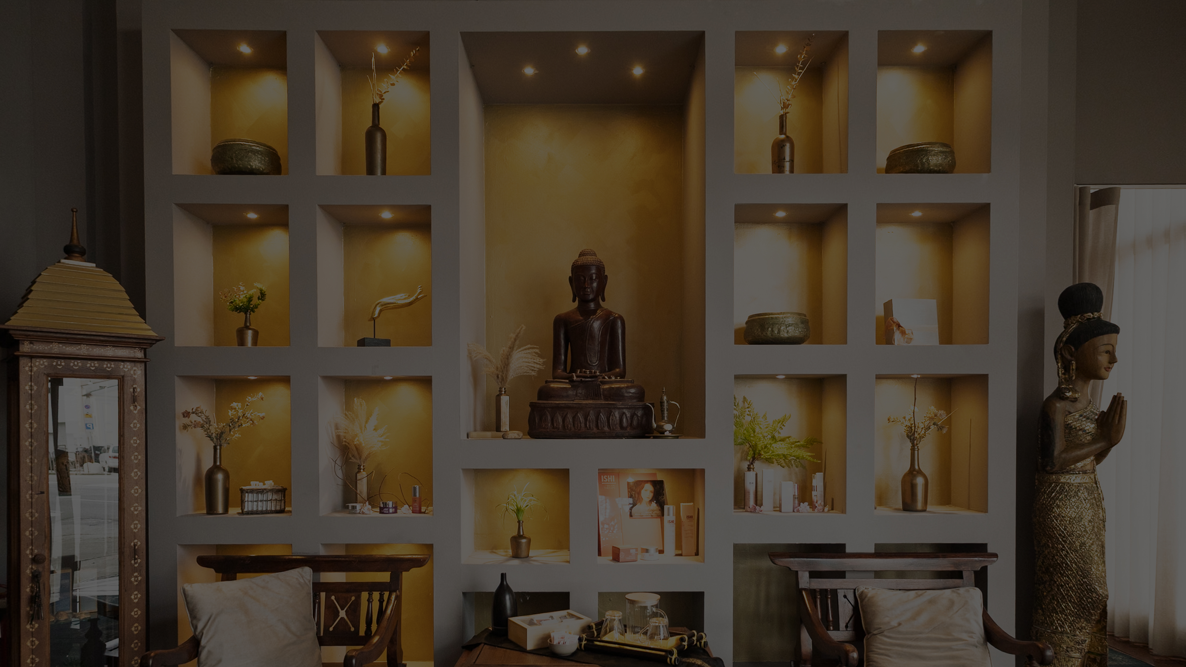 Interni della Thai Spa, ambiente accogliente e rilassante